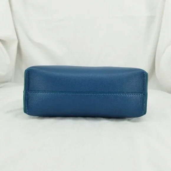 NWT Mansur Gavriel Mini Luxury Leather Bag - Peacock Blue - Picture 4 of 10